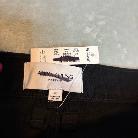 Madewell x Alexa Chung Black High Rise Straight Jeans Size 30 NWT - Picture 8 of 9